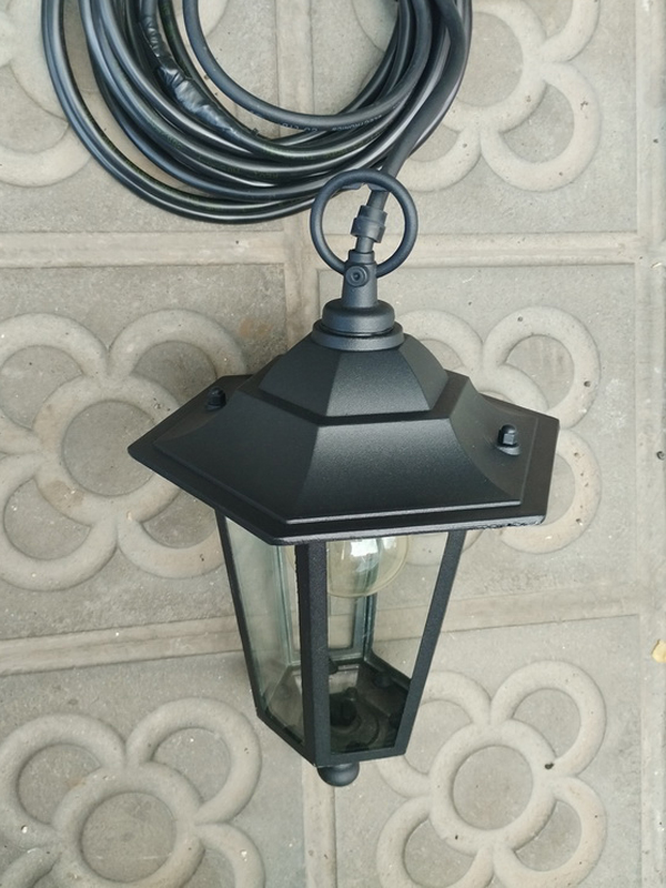 farol colgante exterior metal cristal 30x19x17 8u